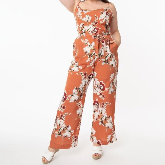 Unique Vintage Floral Jumpsuit - NWOT - Picture 7 of 7